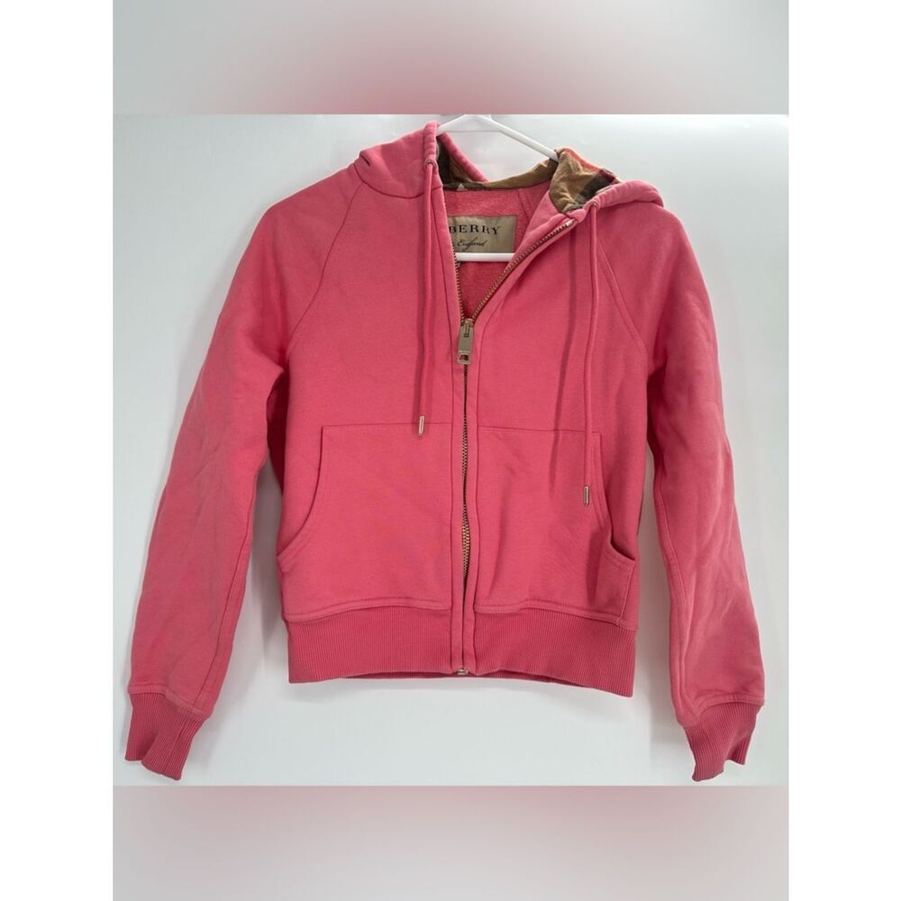 Burberry Pink Zip-Up Hoodie Kids Size XS